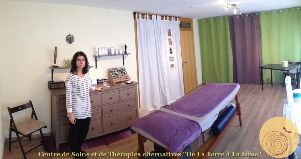 Irène Fresu à Lausanne dans le local de soins du Centre de Thérapies alternatives Anama