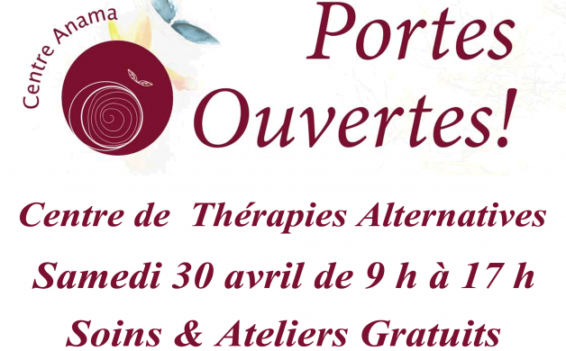 Soins gratuits et Ateliers à l'occasion des Portes Ouvertes du Centre de thérapies alternatives le 30 avril 2016 à Lausanne